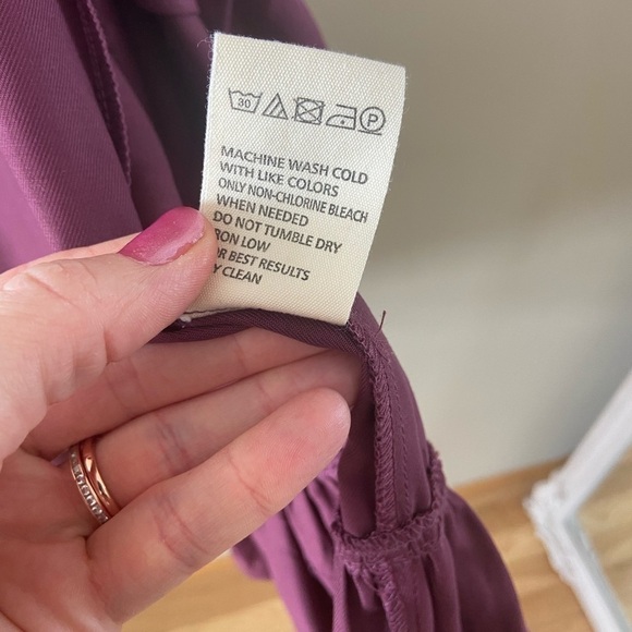 ANTHROPOLGIE mo:vint Tencel Plum Purple Ruffle Wrap Dress Size Small - Picture 8 of 16